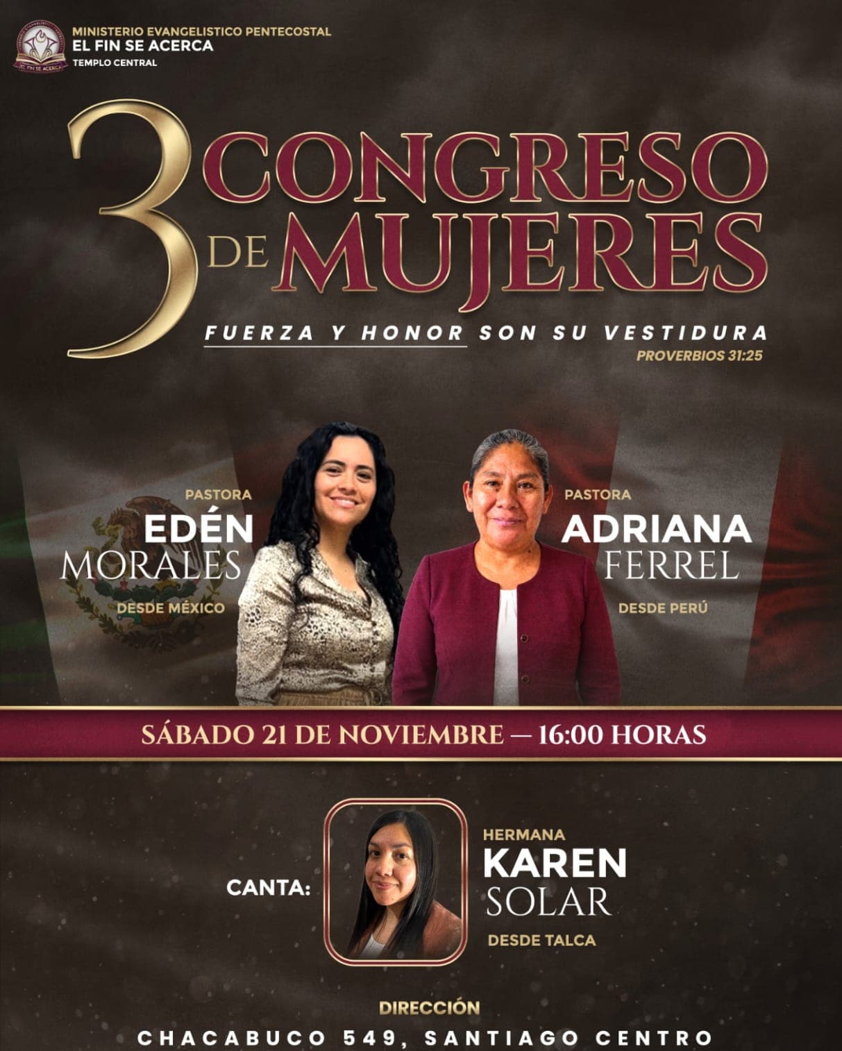 3er Congreso de Mujeres, titulado "Fuerza y honor son su vestidura"